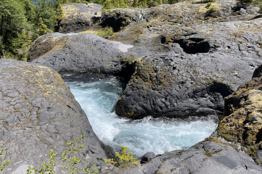 a picture of White water at Lava Canyon